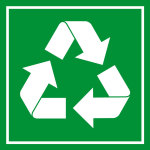 Schild für erneuerbare Energien - Recycling