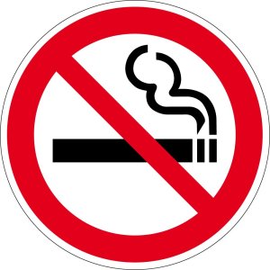 Verbotszeichen - Rauchen verboten - Aluminium - Ø 5 cm