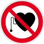 Verbotszeichen - Verbot für Personen mit Herzschrittmacher