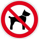Verbotszeichen - Mitführen von Tieren verboten