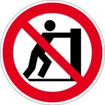 Verbotszeichen - Schieben verboten