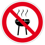 Verbotszeichen - Grillen verboten