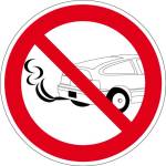 Prohibition sign - Stop the engine! risk of poisoning