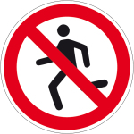Verbotszeichen - Laufen verboten
