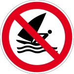 Verbotszeichen - Windsurfen verboten