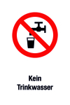 Prohibition sign - no drinking water