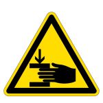 Warnzeichen - Warnung vor Handverletzungen 
