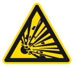 Warnzeichen - Warnung vor explosionsgefährlichen Stoffen