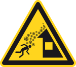 Warnzeichen - Warnung vor Dachlawine