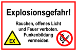 Hinweisschild - Explosionsgefahr!