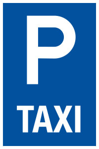 Parkplatzschild - Nur für Taxi - Folie Selbstklebend  - 20 x 30 cm