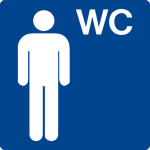 Schwimmbadschild - WC Herren