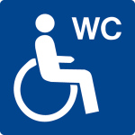 Schwimmbadschild - Barrierefreies WC