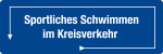 Schwimmbadschild - Sportliches Schwimmen im Kreisverkehr