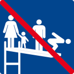 Schwimmbadschild - Benutzung mit mehreren Personen nicht gestattet