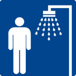 Schwimmbadschild - Dusche Herren