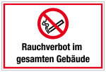 Krankenhaus- und Praxisschild - Rauchverbot im gesamten Gebäude