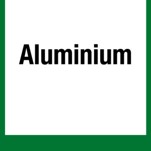 Wertstoffkennzeichen - Aluminium - Folie Selbstklebend - 5 x 5 cm