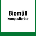 Wertstoffkennzeichen - Biomüll kompostierbar