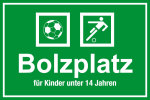 Spielplatzschild - Bolzplatz