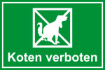 Spielplatzschild - Koten verboten