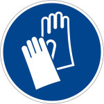 Gebotszeichen - Handschutz benutzen