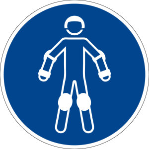 Gebotszeichen - Schutzausrüstung für Rollsport benutzen - Kunststoff - Ø 5 cm