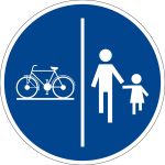 Gebotszeichen - Fahrrad- und Fußgängerweg benutzen