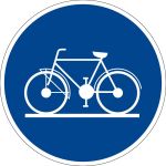 Gebotszeichen - Fahrradweg benutzen