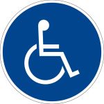Gebotszeichen - Für Rollstuhlfahrer