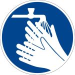 Gebotszeichen - Hände waschen