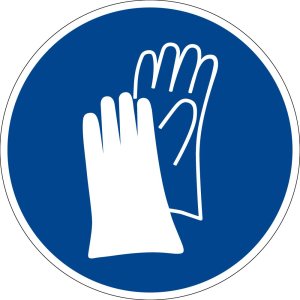 Gebotszeichen - Handschutz benutzen - Kunststoff - Ø 5 cm