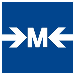 Gebotszeichen - Meldestelle - Kunststoff - Ø 5 cm