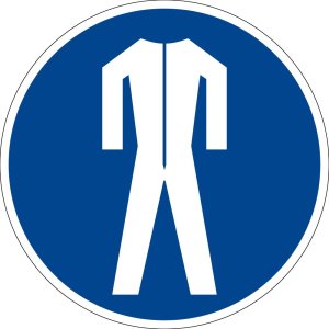 Gebotszeichen - Schutzkleidung benutzen - Kunststoff - Ø 5 cm