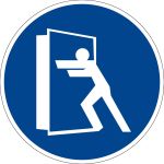 Mandatory sign - always close the door