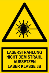Warnschild - Laserstrahlung Laser Klasse 3B - Kunststoff - 20 x 30 cm