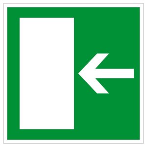 Fluchtwegschild - Rettungsweg links / rechts - Kunststoff - 5 x 5 cm