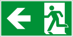 Fluchtwegschild - Rettungsweg links