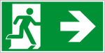 Fluchtwegschild - Rettungsweg rechts