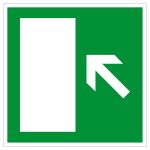 Fluchtwegschild - Rettungsweg links aufwärts   