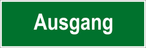 Fluchtwegschild - Ausgang - Kunststoff - 5 x 15 cm