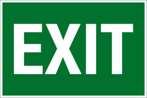 Fluchtwegschild - Exit - Kunststoff - 20 x 30 cm