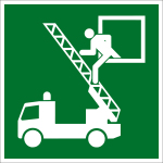 Fluchtwegschild - Rettungsausstieg  