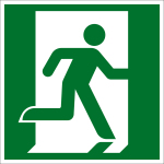 Fluchtwegschild - Rettungsweg rechts   