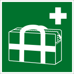 Escape sign - medical emergency kit