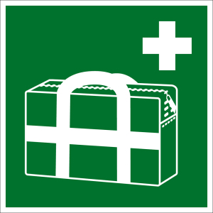 Rettungszeichen - Medizinischer Notfallkoffer - Kunststoff - 5 x 5 cm