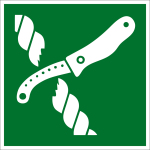 Rettungszeichen - Messer für Rettungsfloßausrüstung  