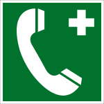 Rettungszeichen - Notruftelefon   