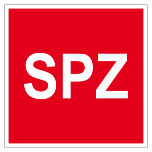 Brandschutzzeichen - SPZ - Kunststoff - 5 x 5 cm