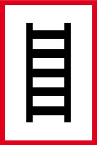 Feuerwehrschild - Leiter - Kunststoff - 20 x 30 cm